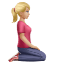 Mulher ajoelhada de frente para a direita: tom de pele médio-claro para Huawei HarmonyOS 5.0