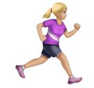 Mulher correndo de frente para a direita: tom de pele médio-claro para Huawei HarmonyOS 5.0