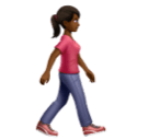 Mulher caminhando de frente para a direita: tom de pele médio-escuro para Huawei HarmonyOS 5.0