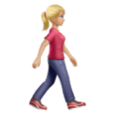 Mulher caminhando de frente para a direita: tom de pele médio-claro para Huawei HarmonyOS 5.0