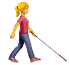 Жінка з білою тростиною, що дивиться праворуч для Huawei HarmonyOS 5.0