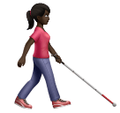 Mulher com bengala branca voltada para a direita: tom de pele escuro para Huawei HarmonyOS 5.0