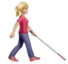 Mulher com bengala branca voltada para a direita: tom de pele médio-claro para Huawei HarmonyOS 5.0