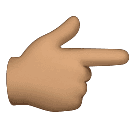 Указывающий направо палец: средний тон кожи для Huawei HarmonyOS 4.0