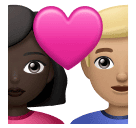 Пара з серцем-чоловік: темний тон шкіри, жінка: середньо-світлий тон шкіри для Huawei HarmonyOS 4.0