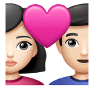 Пара з серцем-чоловік: світлий тон шкіри, жінка: світлий тон шкіри для Huawei HarmonyOS 4.0