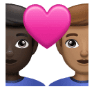 Влюбленная пара: мужчина мужчина очень темный тон кожи средний тон кожи для Huawei HarmonyOS 4.0