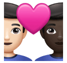 Влюбленная пара: мужчина мужчина очень светлый тон кожи очень темный тон кожи для Huawei HarmonyOS 4.0