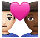 Влюбленная пара: мужчина мужчина очень светлый тон кожи темный тон кожи для Huawei HarmonyOS 4.0