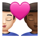 Поцелуй: мужчина мужчина очень светлый тон кожи темный тон кожи для Huawei HarmonyOS 4.0