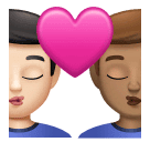 Поцелуй: мужчина мужчина очень светлый тон кожи средний тон кожи для Huawei HarmonyOS 4.0