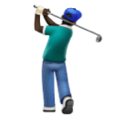 Чоловік грає в гольф: дуже темний тон шкіри для Huawei HarmonyOS 4.0