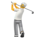 Osoba hrající golf