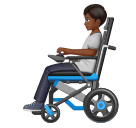 Человек в кресле-коляске с мотором: темный тон кожи для Huawei HarmonyOS 4.0