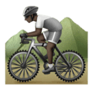 Человек на горном велосипеде: очень темный тон кожи для Huawei HarmonyOS 4.0