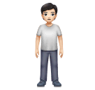 Человек стоит: очень светлый тон кожи для Huawei HarmonyOS 4.0