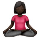 Жінка в позі лотоса: дуже темний тон шкіри для Huawei HarmonyOS 4.0