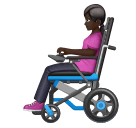 Женщина в электрическом кресле-коляске: очень темный тон кожи для Huawei HarmonyOS 4.0