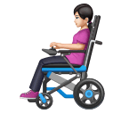 Женщина в электрическом кресле-коляске: очень светлый тон кожи для Huawei HarmonyOS 4.0