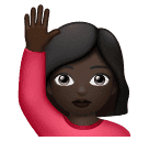 Женщина с поднятой рукой: очень темный тон кожи для Huawei HarmonyOS 4.0