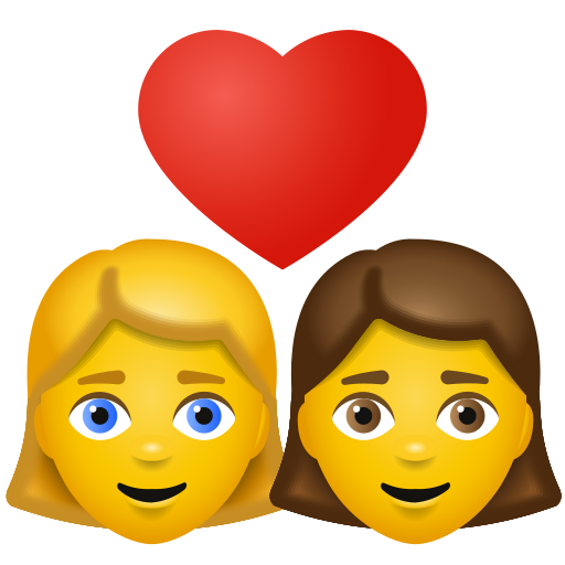 Couple avec cœur: Femme, Femme