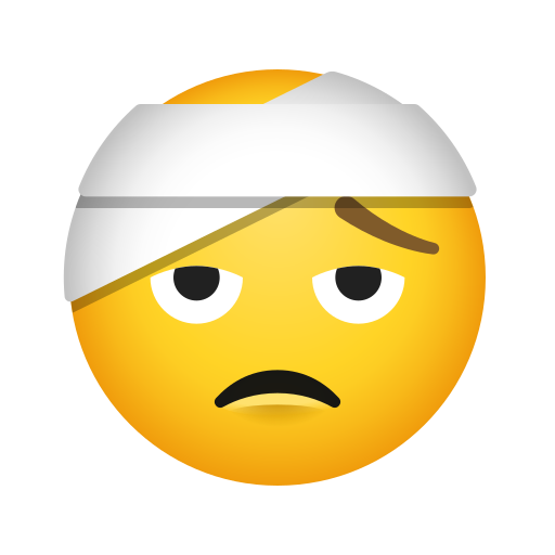 Visage Avec Bandage Autour De La Tête