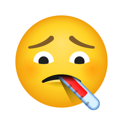 Visage Avec Thermomètre