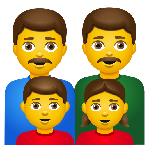 Famille: Homme, Homme, Fille, Garçon