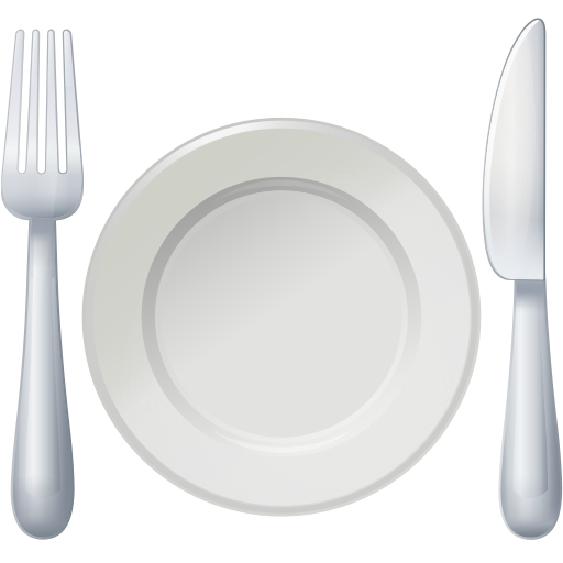 Fourchette Et Couteau Avec Assiette