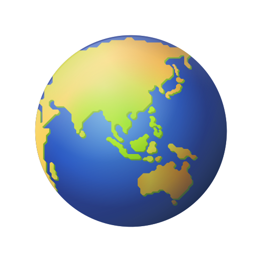 Globe Tourné Sur L’Asie Et L’Australie