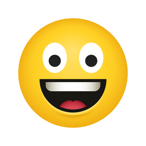 Visage Souriant Avec De Grands Yeux