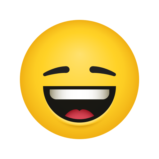 Visage Très Souriant Aux Yeux Rieurs