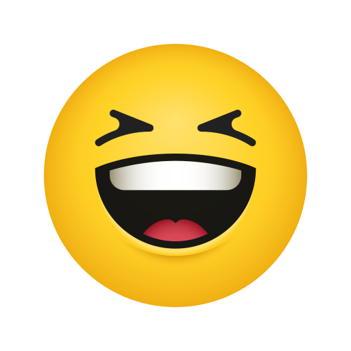 Visage Souriant Avec Yeux Plissés