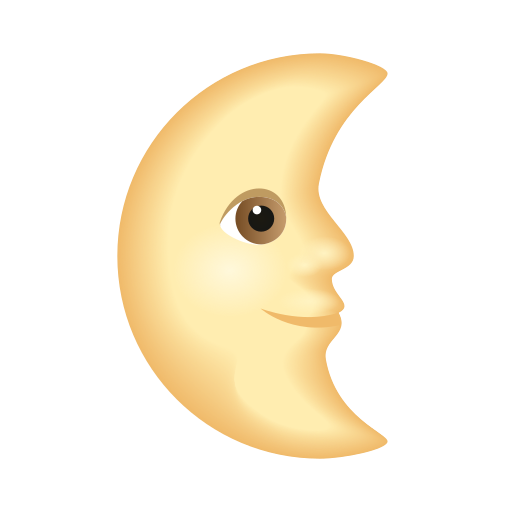 Dernier Quartier De Lune Avec Visage