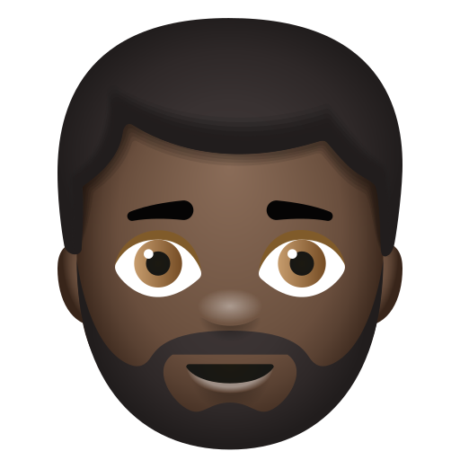 Homme: Peau Foncée, Barbe