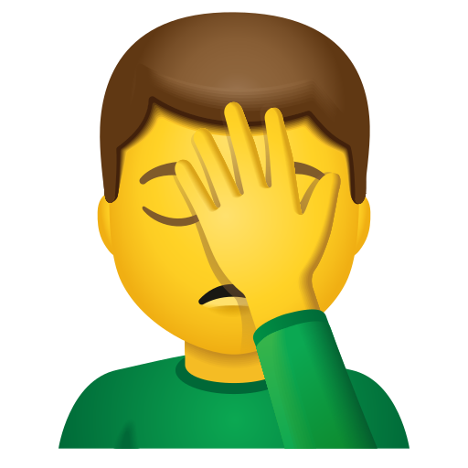Homme Avec La Paume Sur Le Visage