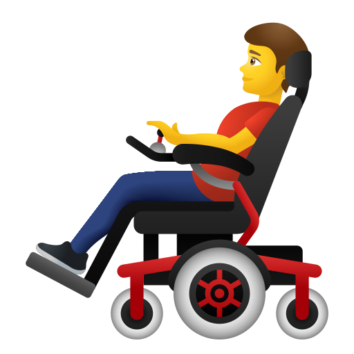Homme En Fauteuil Roulant Motorisé