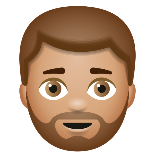 Homme: Peau Moyenne, Barbe