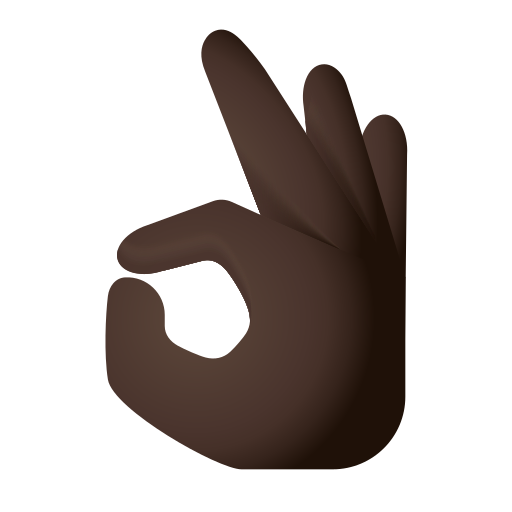 Signe OK: Peau Foncée