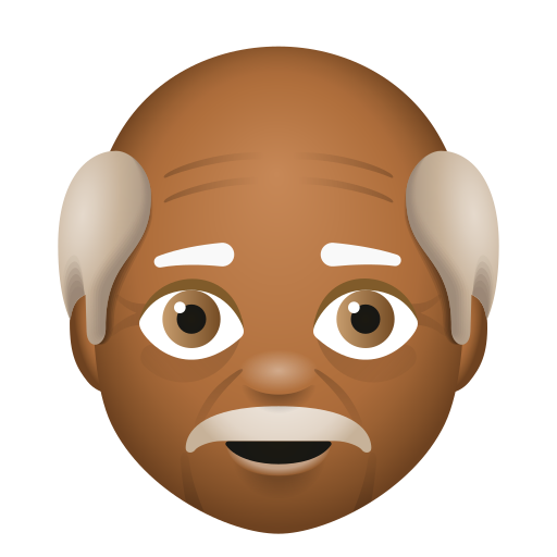 Homme Âgé: Peau Moyennement Foncée