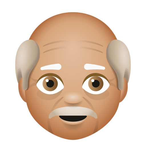 Homme Âgé: Peau Moyenne