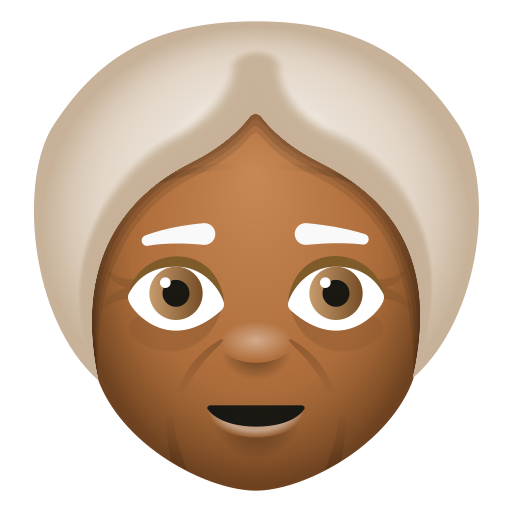 Femme Âgée: Peau Moyennement Foncée