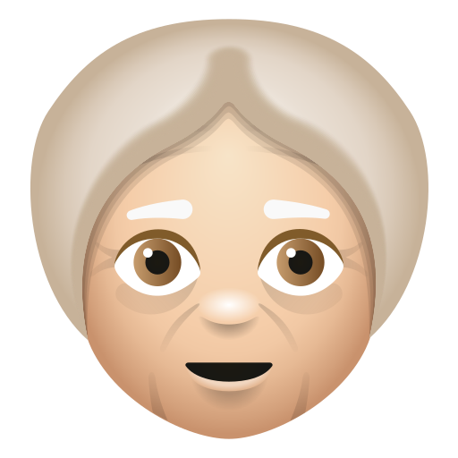 Femme Âgée: Peau Moyennement Claire