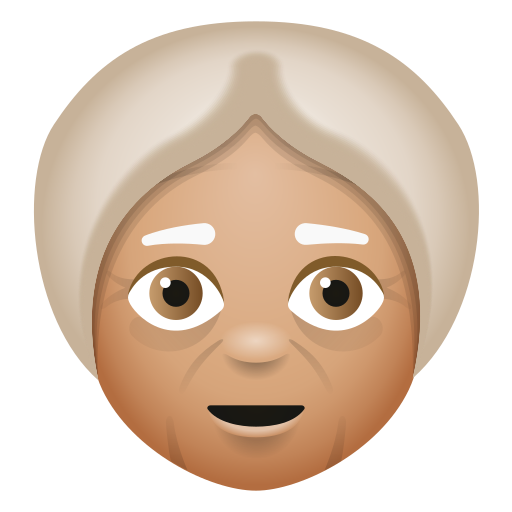 Femme Âgée: Peau Moyenne