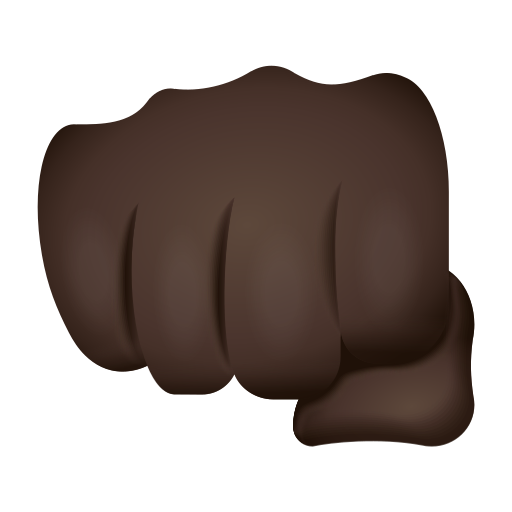 Poing De Face: Peau Foncée