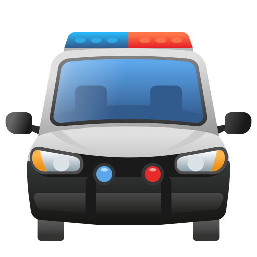 Voiture De Police De Face