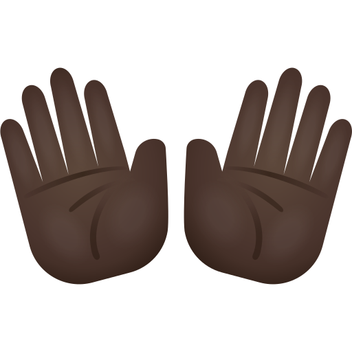 Mains Ouvertes: Peau Foncée