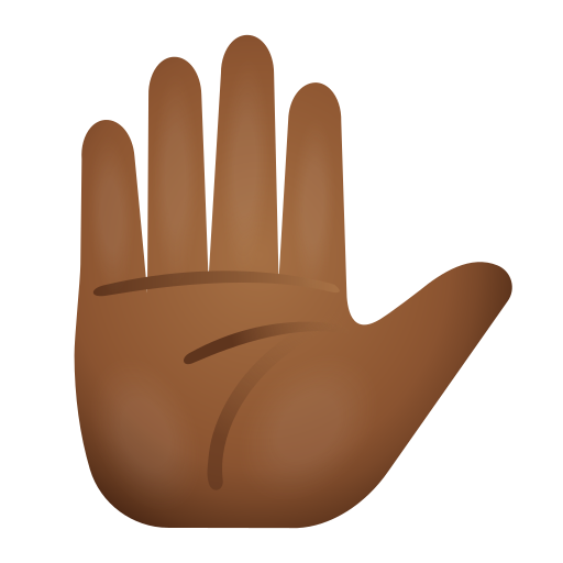 Main Levée: Peau Moyennement Foncée