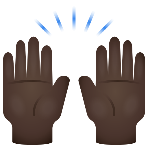 Mains Levées: Peau Foncée