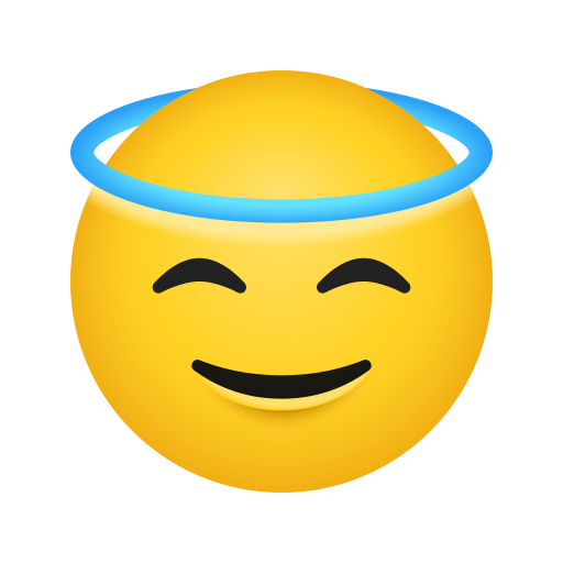 Visage Souriant Avec Auréole